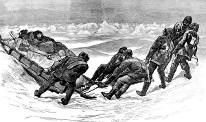 Sledge Hauling, British Arctic Expedition, 1875-1876
