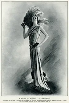 Sleeveless Prints: Sleeveless flapper gown 1923