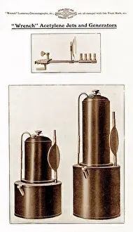 Generator Prints: Slide Movie Illuminant Light Acetylene Jet Generator
