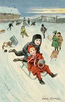 Tobogganing Prints: Sliding in a Street