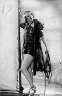 Ruched Prints: Slix bathing suit, 1938