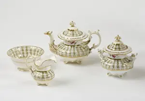 Porcelain Prints: Slop bowl, milk jug, teapot and sugar pot