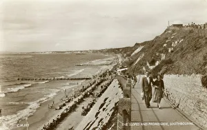 Slopes Prints: The Slopes and Promenade, Southbourne, Dorset
