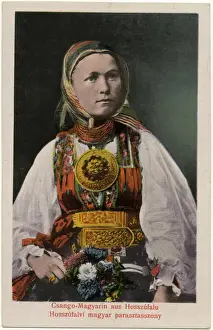 Medallion Prints: Slovenian peasant woman from the village of Hosszufalu