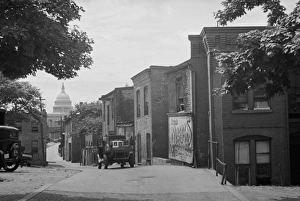 Slums near the Capitol, Washington, DC With the Capitol clea Slums near the Capitol, Washington, DC With the Capitol clea