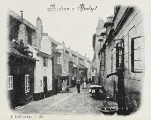 Small backsteet in Prague, Czech Republic