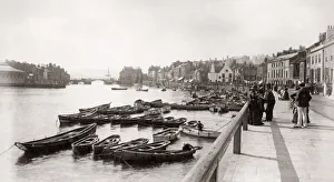 Small boats in harbour, Whitby, Yorkshire c. 1880 s