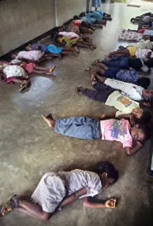 Small children take a nap during the afternoon, Sri Lanka
