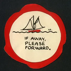 Small circular gift tag - original artwork - Please forward