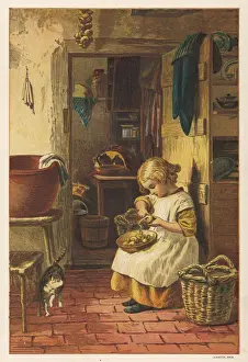 SMALL GIRL COOKS 1878