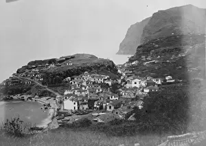 Headland Prints: Small harbour and headland