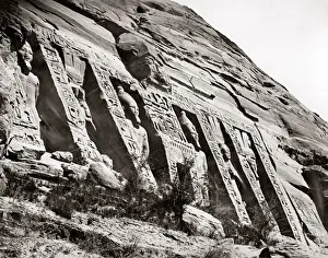 Simbel Prints: The small temple at Abu Simbel, Egypt, circa 1880s. Date: circa 1880s