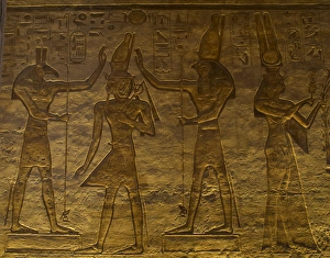 Images Dated 6th December 2003: Small Temple or Temple of Hathor. The gods Set (left) and Ho