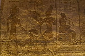 Images Dated 6th December 2003: Small Temple or Temple of Hathor. Relief depicting the phara