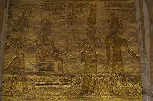 Images Dated 6th December 2003: Small Temple or Temple of Hathor. Relief depicting Nefertari