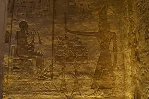 Small Temple or Temple of Hathor. Relief depicting the phara