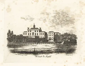 Antiquary Prints: Smallpox Hospital, London, 1807