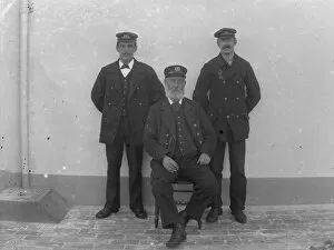 Pembrokeshire Collection: Smalls Lighthouse crew, Solva, South Wales