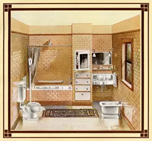 Bathroom Prints: Smart Bathroom 1913