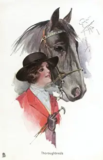 A smart lady rider with her mount