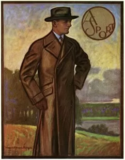 Over Coat Gallery: Smart man in a tweed overcoat