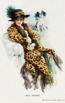 Fisher Prints: Smart and stylish American woman and small dog