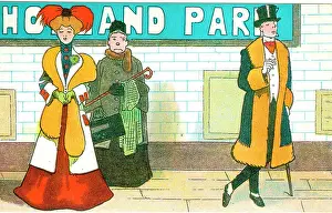 Publications Prints: Smart toff, lady, working class woman - Holland Park Station