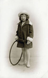 Argentina Collection: Smart well-to-do young girl with her hoop - Buenos Aires