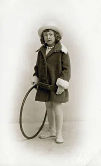 Argentina Collection: Smart well-to-do young girl with her hoop - Buenos Aires