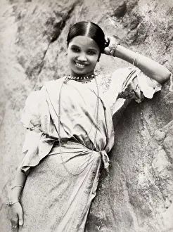 Smiling girl, Ceylon, Sri Lanka