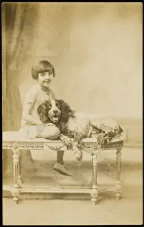 Smiling Girl & Dog