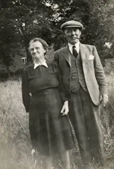 Informal Prints: Smiling older couple, c. 1950s