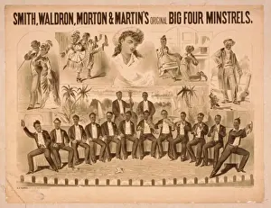 Minstrels Prints: Smith, Waldron, Morton & Martins Original Big Four Minstrel
