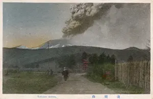 Billowing Prints: Smoke rising from Mount Asama, Honshu Island, Japan