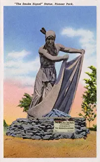 Smoke Signal Statue, Pioneer Park, Lincoln, Nebraska, USA
