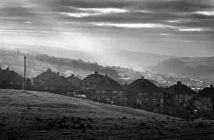 Images Dated 2nd July 2019: Smoking chimneys, early morning in Blaenavon, South Wales