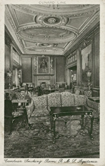 Aquitania Gallery: Smoking Room on the RMS Aquitania