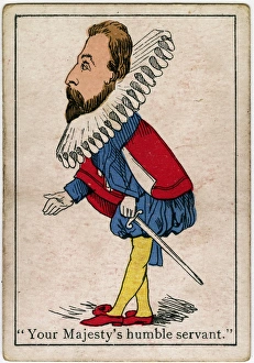 Courtiers Gallery: Snap Playing Card - Courtier bowing