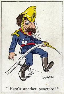 Leak Prints: Snap Playing Card - Fireman with punctured hose
