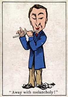 Snap Playing Card - Man with penny whistle