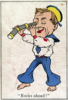 Ahead Gallery: Snap Playing Card - Sailor with telescope