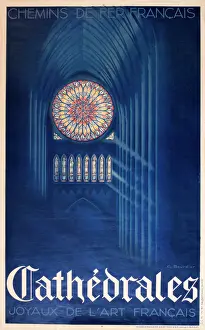 Churches Prints: SNCF poster, French cathedrals