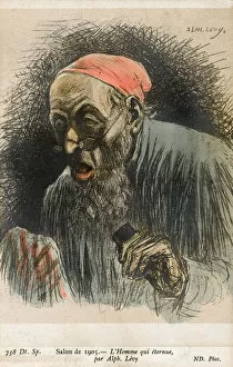 Criticised Gallery: The Sneezing Man - Alphonse Levy illustration of Jewish Life