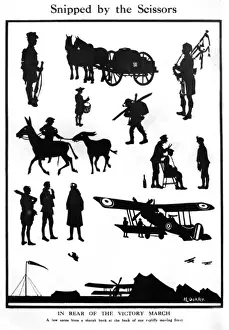 Oakley Prints: Snipped by the Scissors, WW1 silhouettes by H. L. Oakley