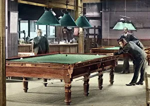 Snooker Prints: Snooker Hall, early 1900s