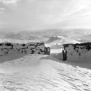 Snow covered mountains and hills