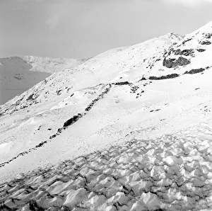 Snow covered mountains and hills