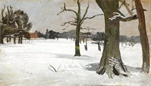 Cold Gallery: Snow scene, by Charles Sims, WW1