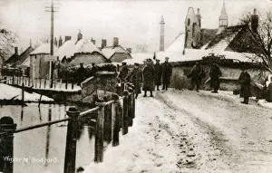 Snow Scene with World War One Soldiers, Codford, Wiltshire
