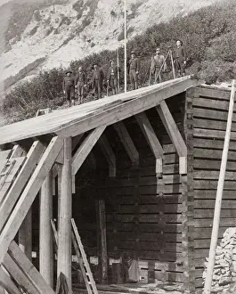 Snow shed Canadian Pacific Railway, Canada c. 1890